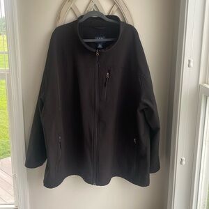 Harbor Bay Black soft shell lightweight Jacket Full-Zip Fleece lined 4X